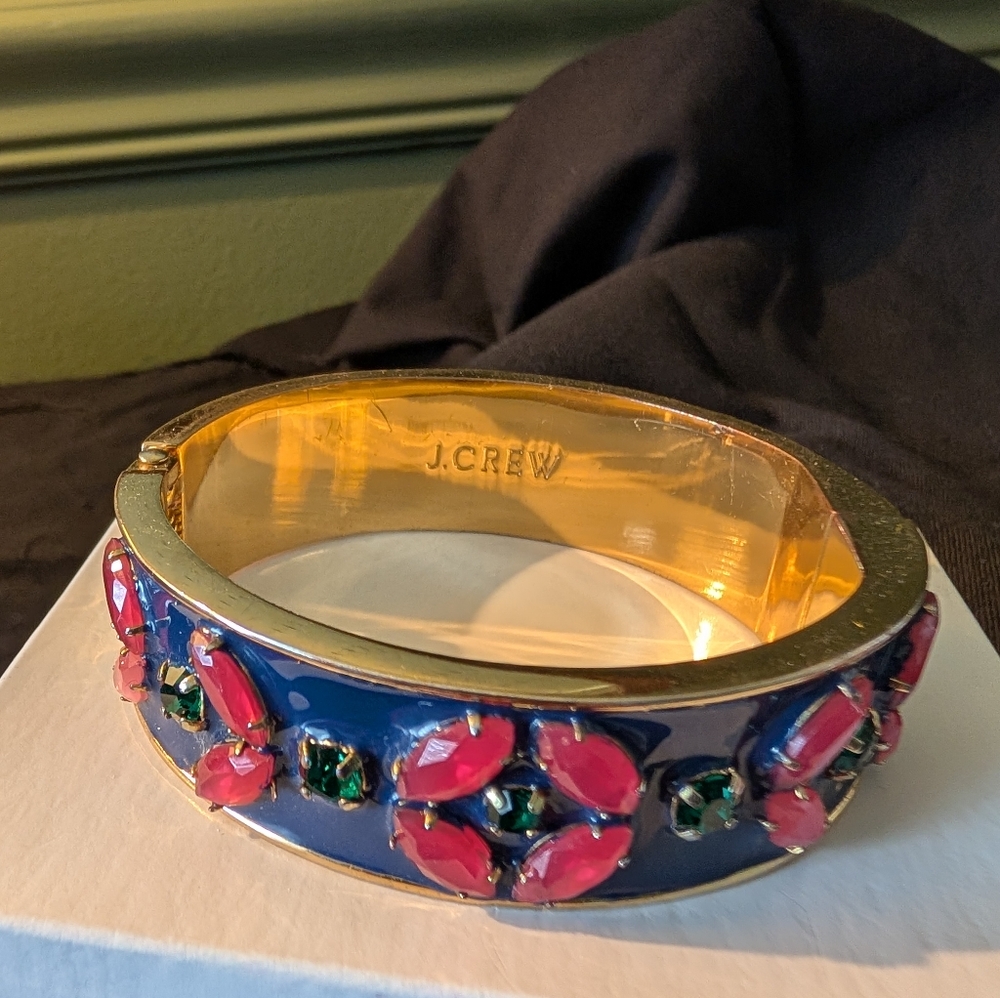 J.Crew Floral Enamel Hinged Bracelet - Picture 5 of 5